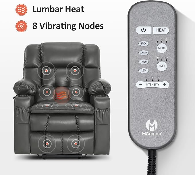 MCombo Dual Motor Small Power Lift Recliner Chair - Image 5