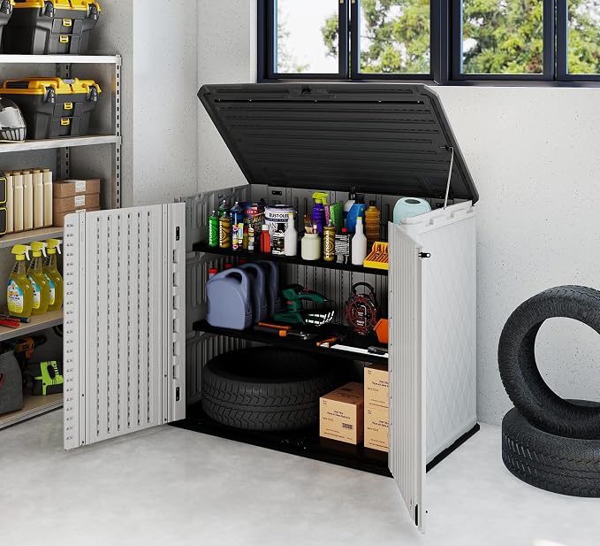 HOMSPARK Storage Shed Weather Resistance, 26 Cu.ft Capacity Horizontal Storage - Image 5