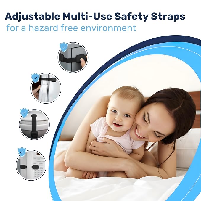 3M Adhesive Child Safety Strap Locks by Baby Proof Me, Baby Latches - Image 2