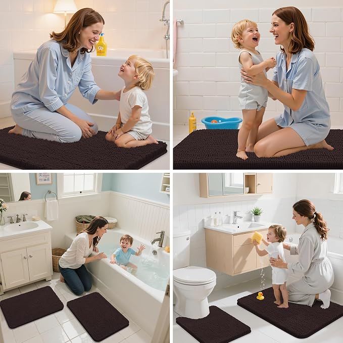 Arotive Bathroom Rugs 47x24, Extra Soft Absorbent Shaggy Chenille Bath Rugs - Image 7