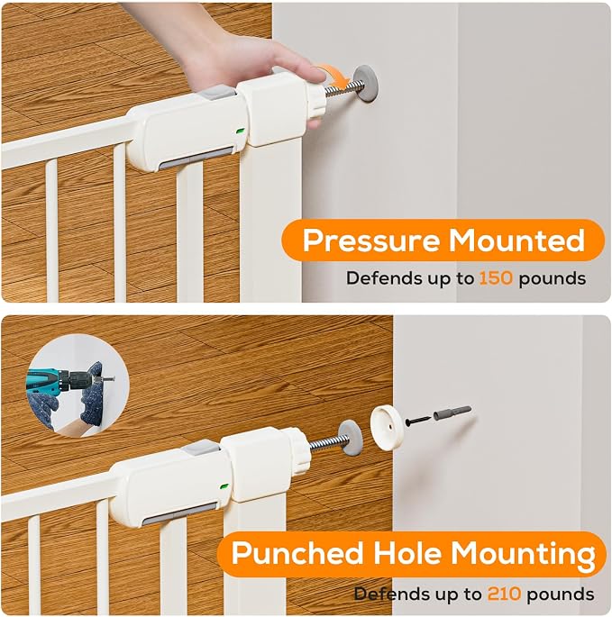 29.5-59.8" Baby Gate for Stairs, Baby Safety Essentials, Auto Close Gate for - Image 8