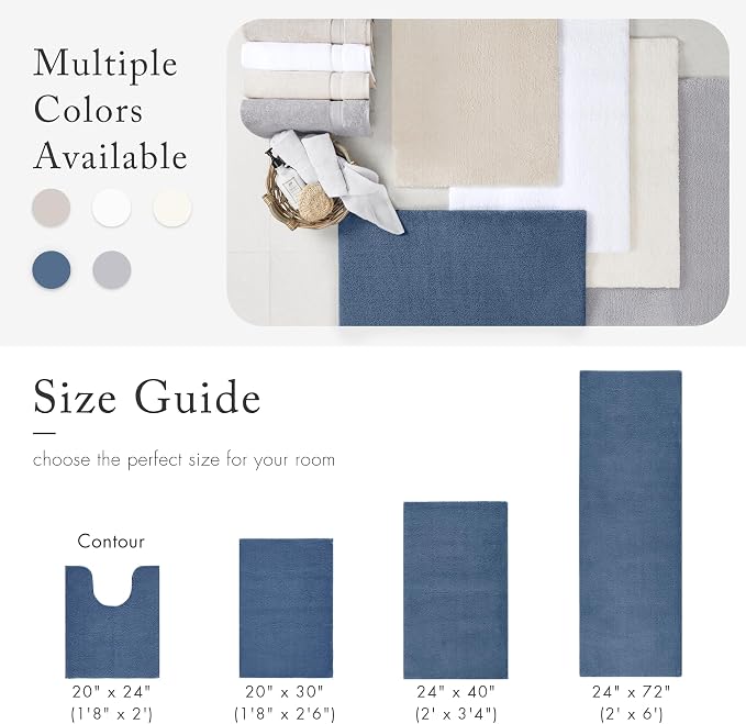 Madison Park Signature Marshmallow Bathroom Rug Non Slip, Luxrurious Plush Bath - Image 6