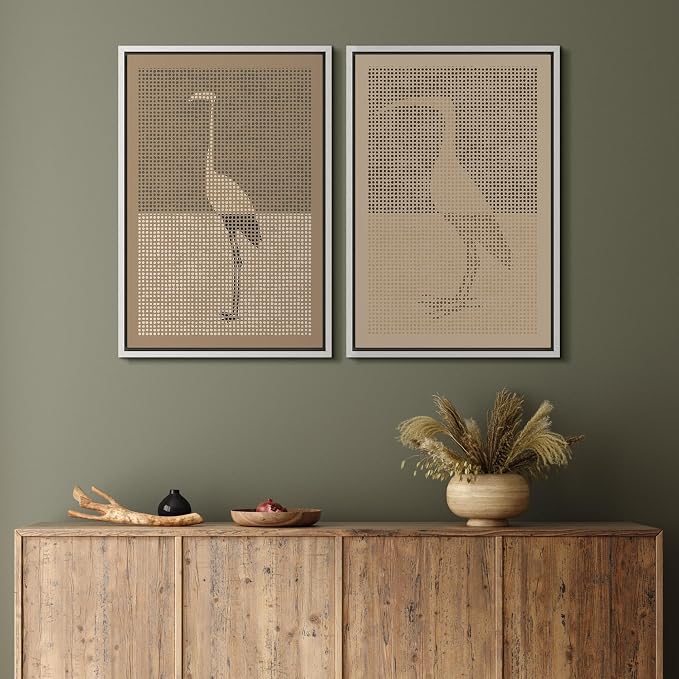 MUDECOR Framed Canvas Print Wall Art Bird Silhouette Modern Minimalist - Image 5