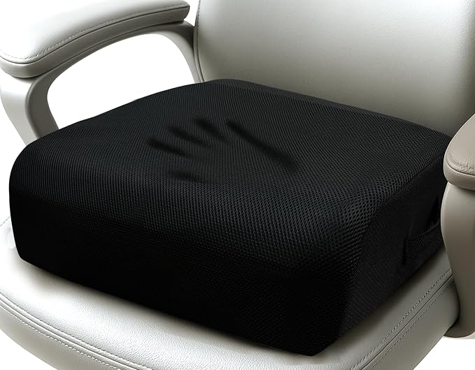 Office Chair Booster Cushion — 6-Inch Extra-Thick Height Increase Seat Pad by Unknown