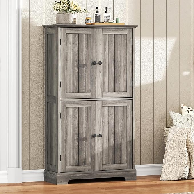 ChooChoo Bathroom Floor Cabinet, Farmhouse Bathroom Storage Cabinet - Image 2