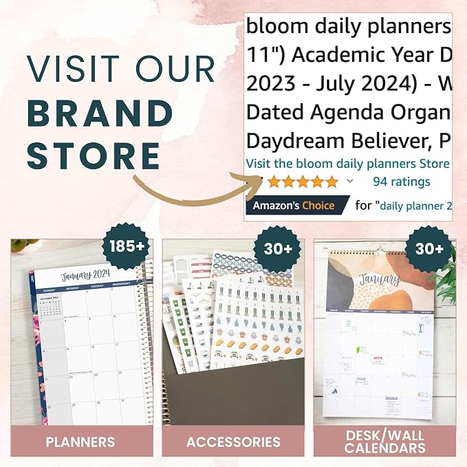 bloom daily planners Undated Perpetual Desk Easel/Inspirational Standing Flip - Image 9