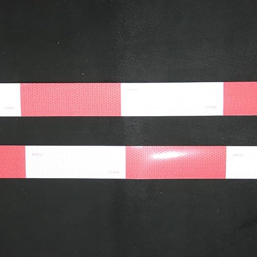Red and White Reflective Tape 2 inch X 185 feet, Outdoor Waterproof Hazard - Image 3