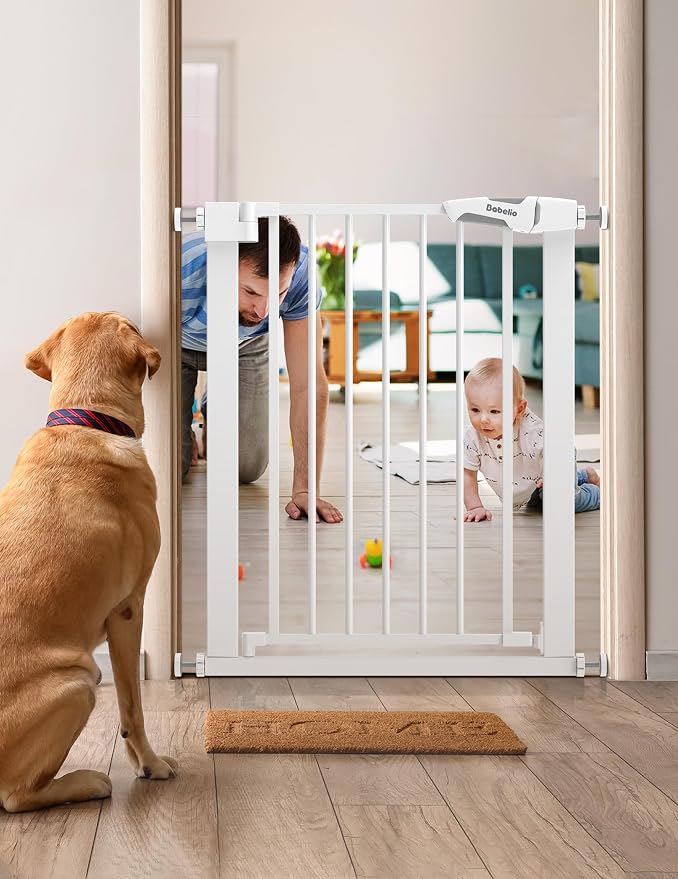 BABELIO 26-28.5 Inch Narrow Easy Install Baby Gate, 30 Inch Tall Auto-Close - Image 7