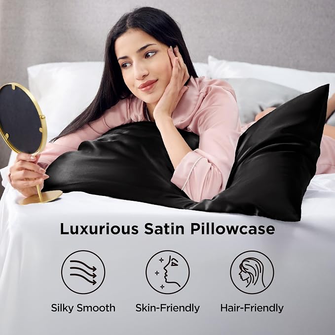 Bedsure Satin Pillowcase for Hair and Skin Queen - Image 2
