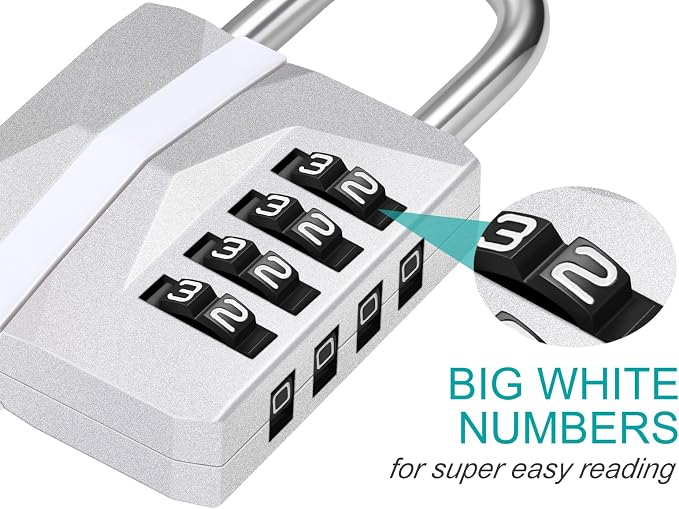 ZHEGE Locker Lock, 4 Digit Combination Lock Gym Lock - Image 2
