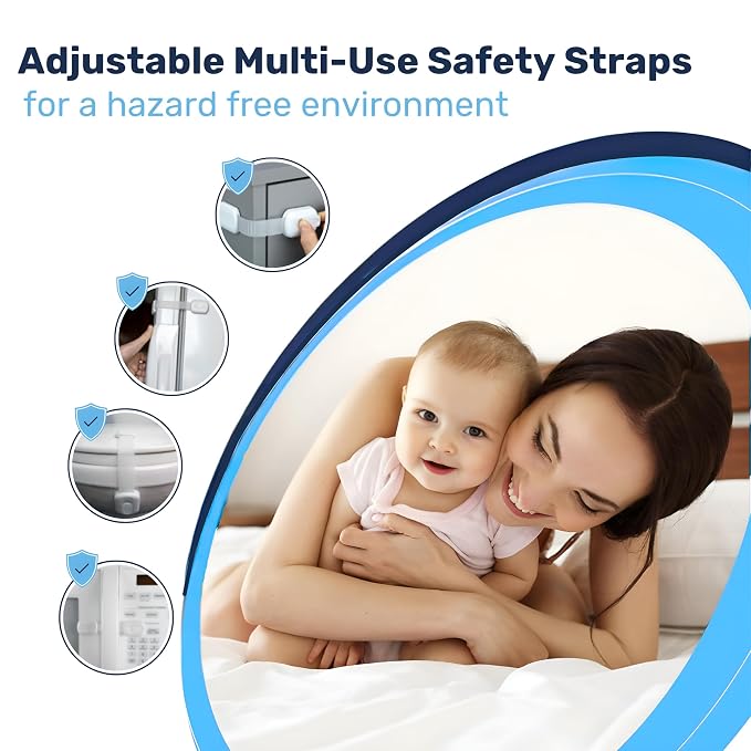 3M Adhesive Child Safety Strap Locks by Baby Proof Me, Baby Latches - Image 2