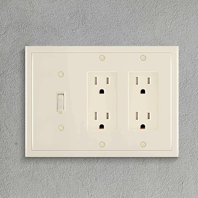 Henne Bery Modern Edge Decorative Wall Plate Switch Plate Outlet Cover - Image 4