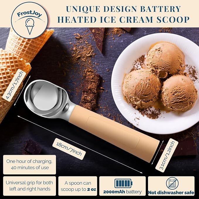 Heated Ice Cream Scoop Rechargeable, Electric Warming Ice Cream Scooper - Image 5