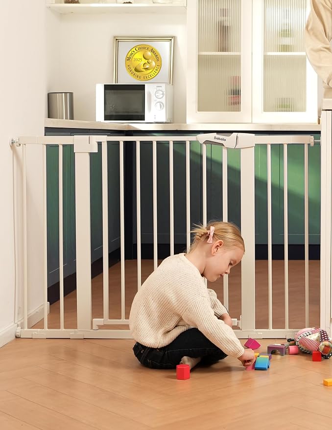 Babelio Baby Gate for Doorways and Stairs, 36“ Tall Pet Gate, PressGuard P7 by BABELIO