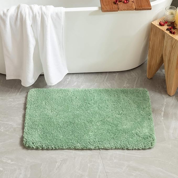 MIULEE Extra Thick Non Slip Bathroom Rug Shaggy Soft Bath Mat Plush Microfiber - Image 6