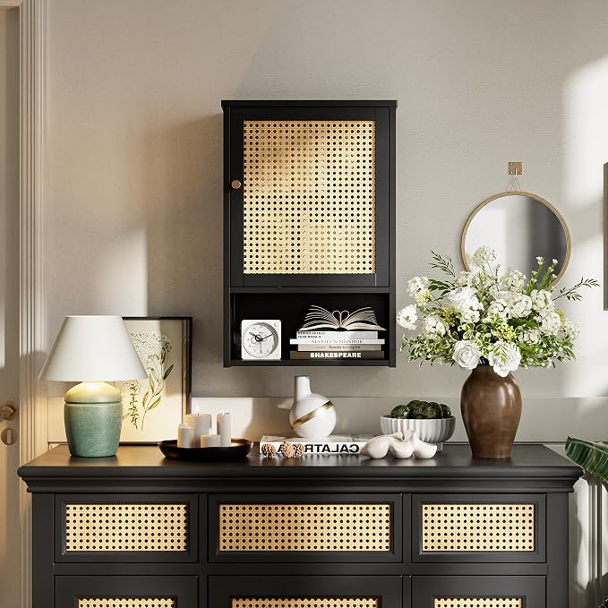 Bathroom Wall Cabinet, Bamboo Over-The-Toilet Storage Organizer - Image 9