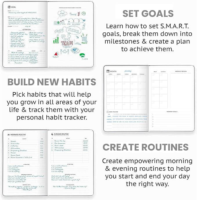Undated Daily Planner – 1-Year B5 Productivity Organizer - Image 3