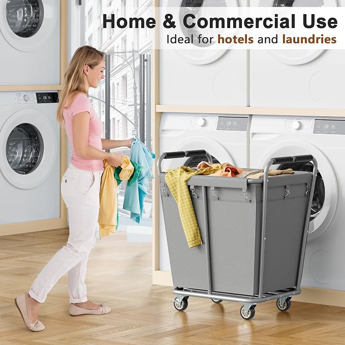 Hoctieon Large Laundry Cart - Field & Grace