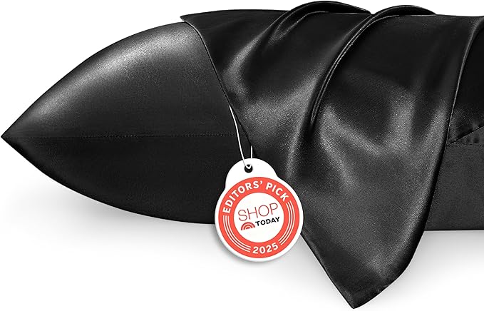 Bedsure Satin Pillowcase 2 Pack Similar to Silk Pillow Cases Standard Size - Field & Grace