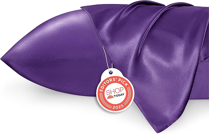 Bedsure Satin Pillowcases, Similar to Silk Pillow Cases Queen Size Set of 2 - Field & Grace