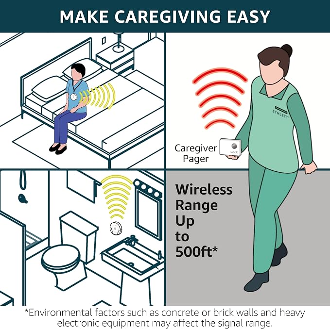 Caregiver Pager Call Button Wireless Call Bell Alert Buttons - Image 6