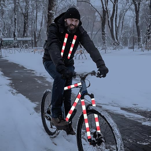 Reflective Tape Red and White 2 inch X 74 feet, Outdoor Waterproof Hazard - Image 7