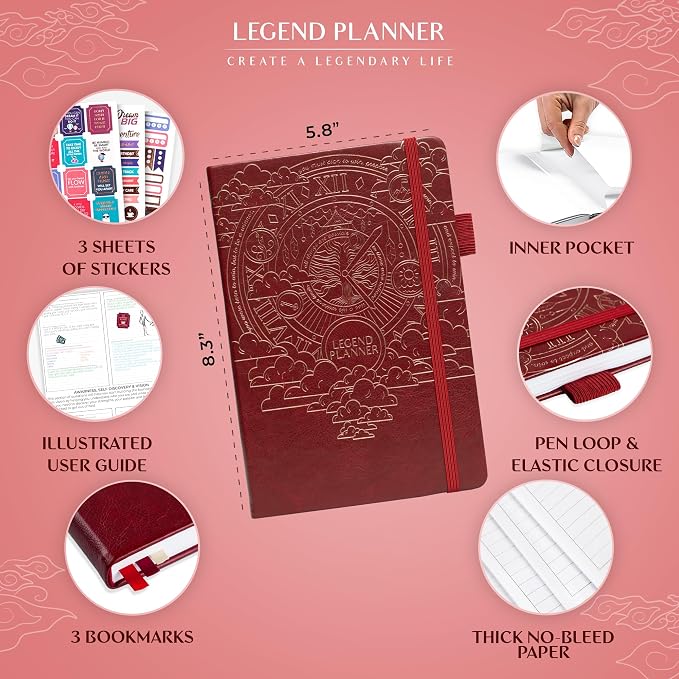Legend Planner Hourly Schedule Edition – Deluxe Weekly & Daily Organizer - Image 2