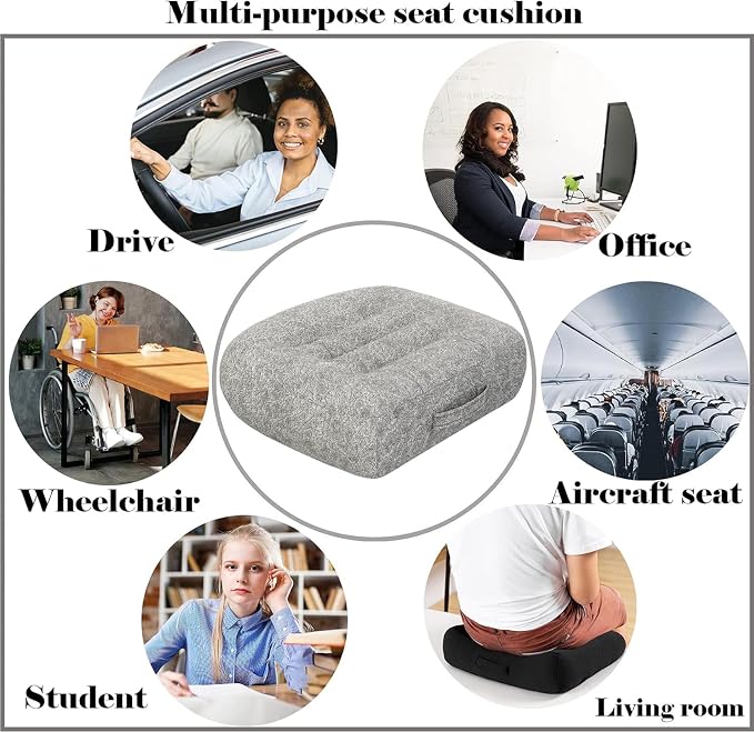 Super Thicken Car Seat Cushion for Adults-Car Booster Seat for Short - Image 2