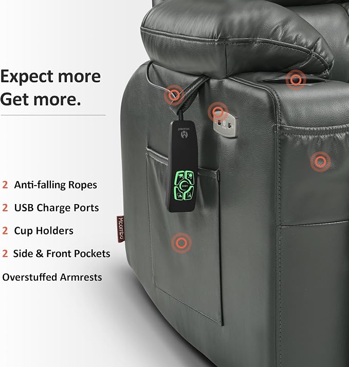 MCombo Dual Motor Large Power Lift Recliner Chair - Image 7