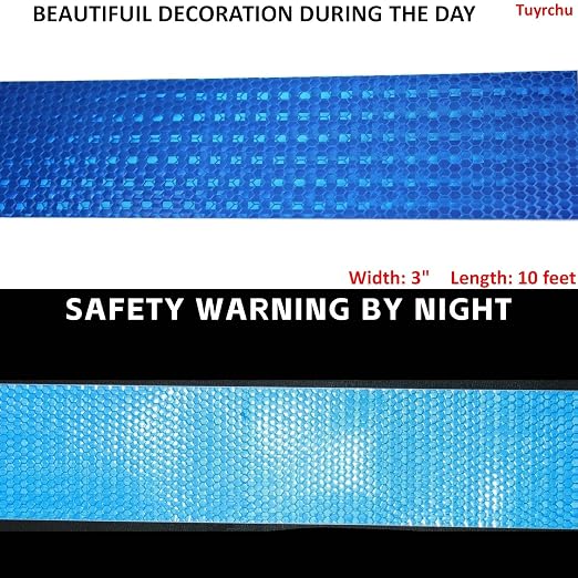 Industrial Reflective Tape Blue Outdoor Waterproof 3 inch, High Visibility - Image 3