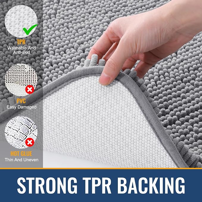 Arotive Bathroom Rugs 36x24, Extra Soft Absorbent Shaggy Chenille Bath Rugs - Image 5