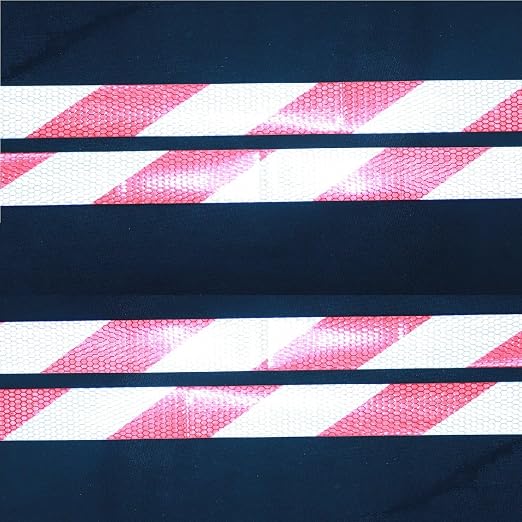 Red and White Reflective Tape Outdoor Waterproof 1 inch X 166 feet, High - Image 3