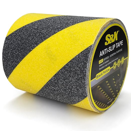 S&X Black/Yellow Anti Slip Tape, Heavy-Duty Grip Tape by SXProducts