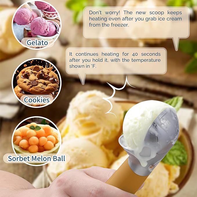 Heated Ice Cream Scoop Rechargeable, Electric Warming Ice Cream Scooper - Image 7