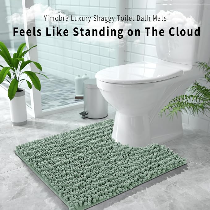Yimobra Toilet Rug U Shaped Washable 24x24 Inch - Image 6