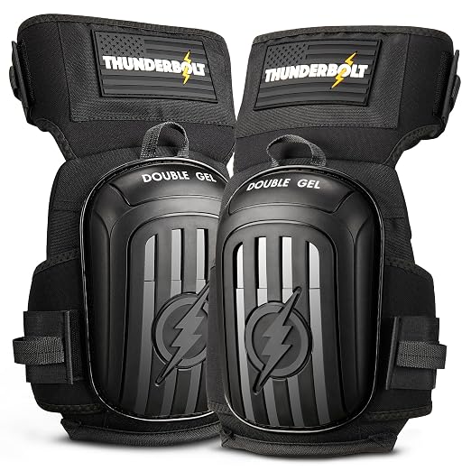 Thunderbolt Knee Pads for Men Construction Knee Pads for Work for Men and Women by Thunderbolt