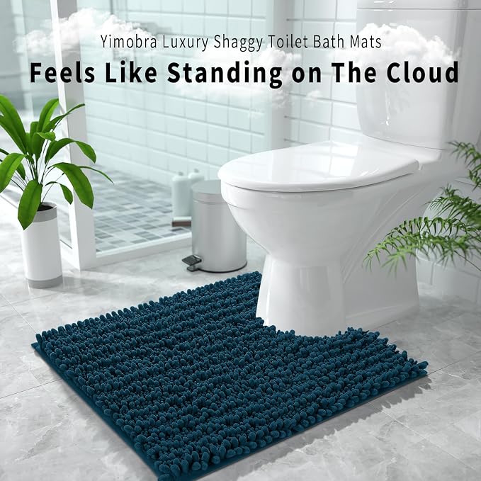 Yimobra Toilet Rug U Shaped Washable 24x20 Inch - Image 6
