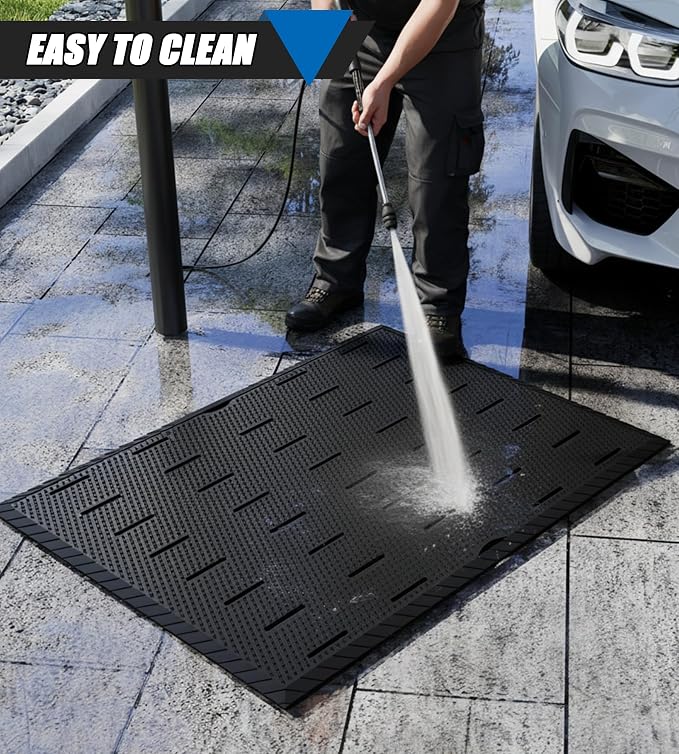 jxgzyy Commercial Rubber Mats for Floor 47.24'' x 35.43'', Heavy Duty Rubber - Image 6
