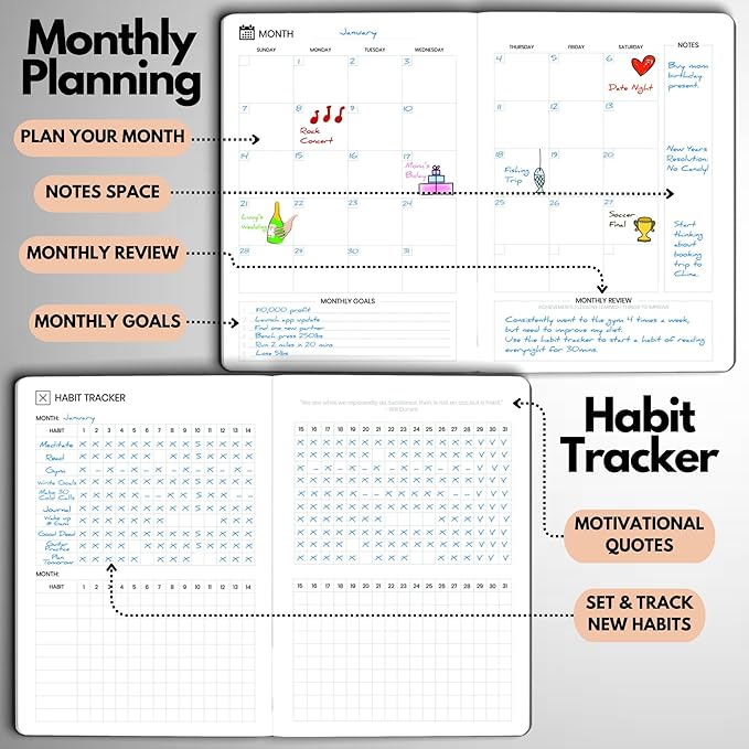 Undated Daily Planner – 6-Month A5 Productivity Organizer - Image 5