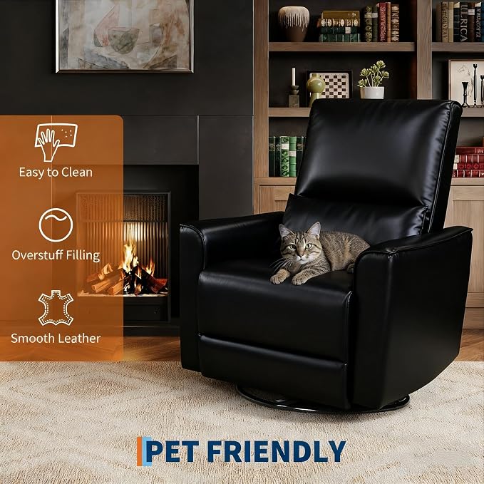 IDEALHOUSE Swivel Rocking Nursery Recliner Chair Rocker Recliner Glider Deep - Image 6