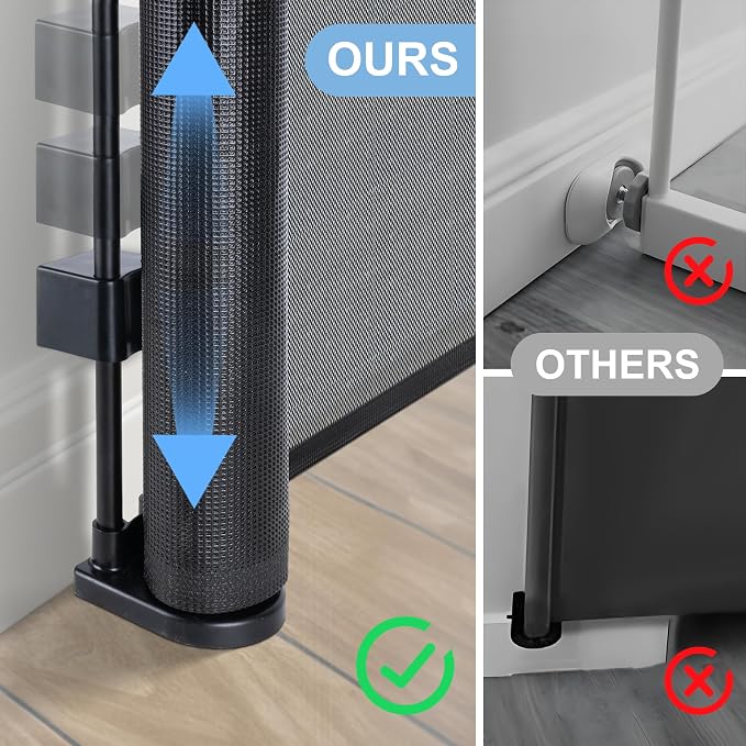71 inches Extra Wide Retractable Baby Gate, 34 inches Tall Pet Gate - Image 6