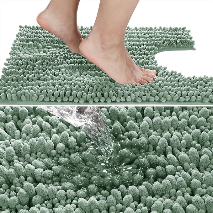 Yimobra Toilet Rug U Shaped Washable 24x24 Inch - Image 3