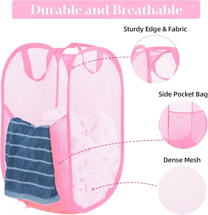 2 Pcs Durable Collapsible Laundry Baskets - Image 4