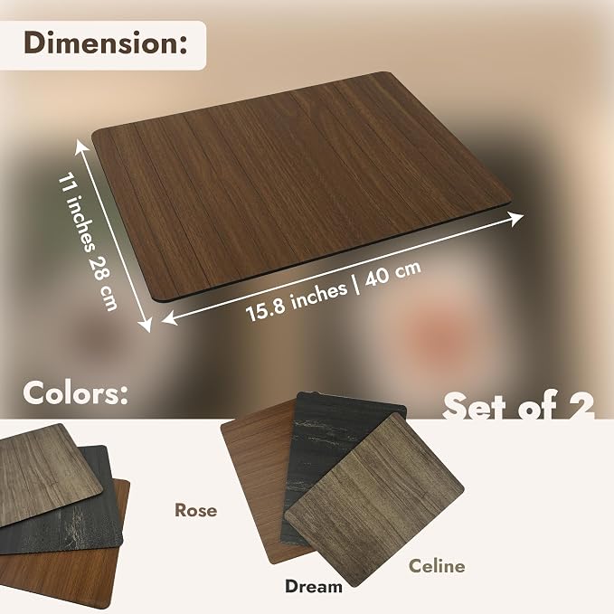 Set of 2 Wooden Sofa Tray, Armrest Tray Table - Image 2