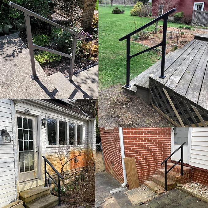 Hand Rails for Outdoor Steps, 3 Step Stair Handrail & Indoor Stair Railing - Image 8