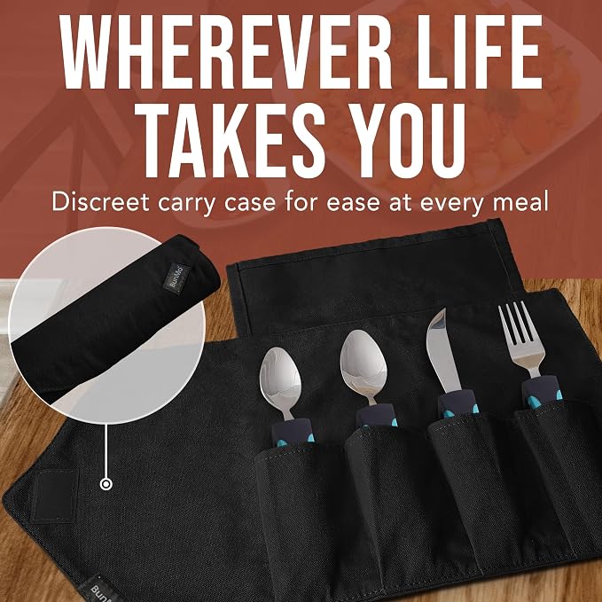 BUNMO Adaptive Utensils for Elderly, Weak Hand Grip, Tremors & Handicapped - Image 6