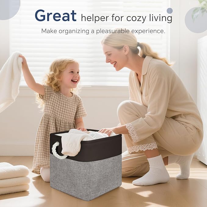 Fabric Cubes Storage Basket, 6 Pack 11x11 in - Image 9