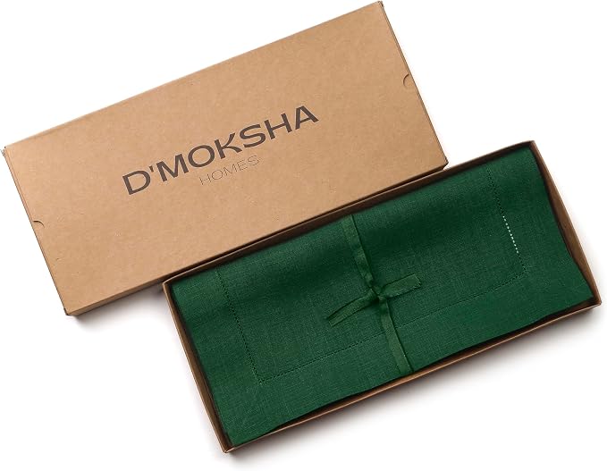 D'Moksha Homes Linen Forest Green Table Runner 90 Inches Long - Image 7
