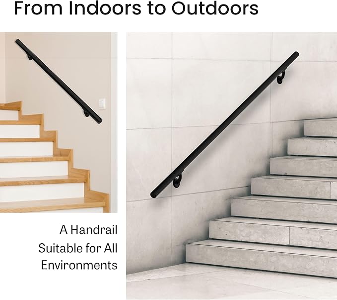 Meranti Aluminum Handrail for Indoor or Outdoor Steps and Stairs – Hand Rails - Image 7