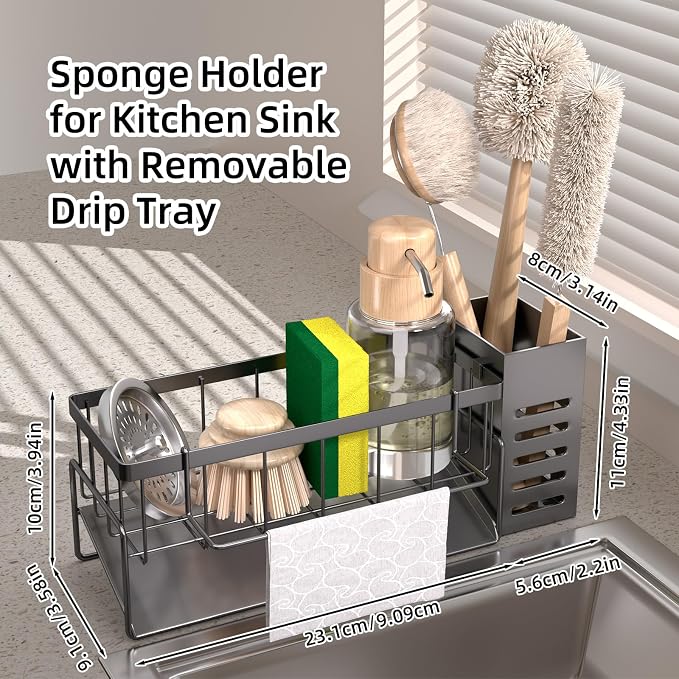 NET MEYA Kitchen Caddy Sink Organizer, Sponge Holder - Image 2
